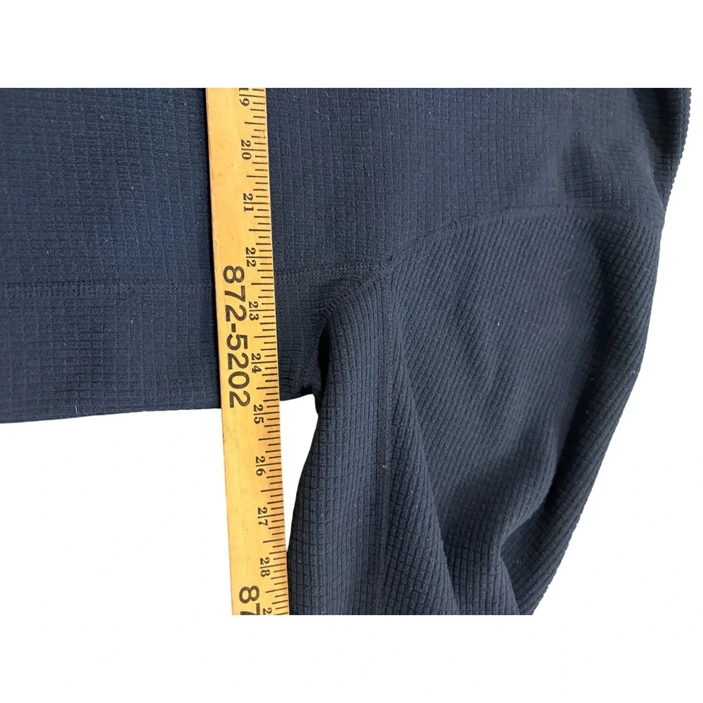 The North Face Mens XL 1/4 Zip Fleece Pullover Navy Blue Textured Grid Mid Layer